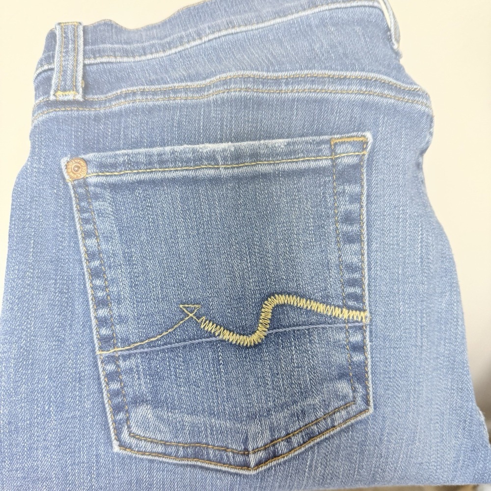 7 For All Man Kind Ankle Gwenen Womens Blue Jeans Size 28